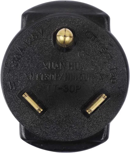 Vista 2 de Adaptador NEMA RV TT-30P a 14-50R Adaptador de carga de receptáculo hembra Nema TT-30 macho de 30 amperios macho a adaptador hembra de 14-50