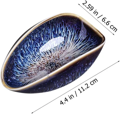 Vista 3 de Cuchara de té de porcelana china cucharaditas de cerámica Cucharas de café Cucharas medidoras recipiente Kongfu Cha decorativo