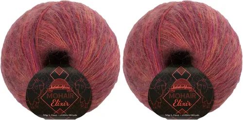 Vista 66 de JubileeYarn Mohair Elixir Yarn - 50g/Skein Baby Wool Blend - Cosmopolitan - 1 Skein