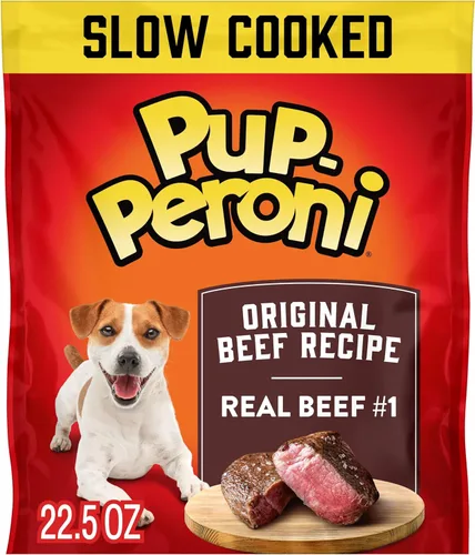 Vista 22 de Pup-Peroni Golosinas para perros, sabor original a tocino, 5.6 onzas (paquete de 8), hechas con tocino real