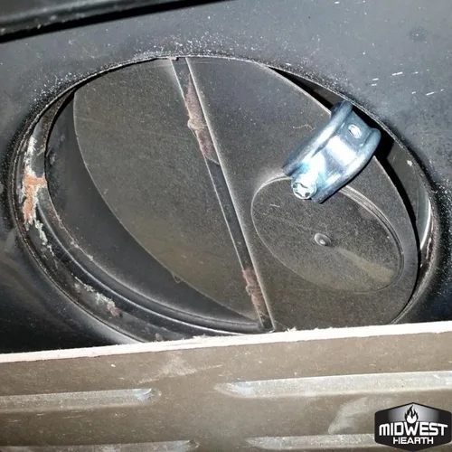 Vista 4 de Midwest Hearth Abrazadera de amortiguador de chimenea Abrazadera de tope de combustión para troncos