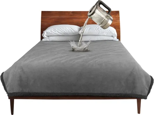 Vista 13 de Catalonia Manta impermeable para cama, lavable a prueba de fugas, manta reversible para sofá, almohadilla a prueba de manchas, color negro