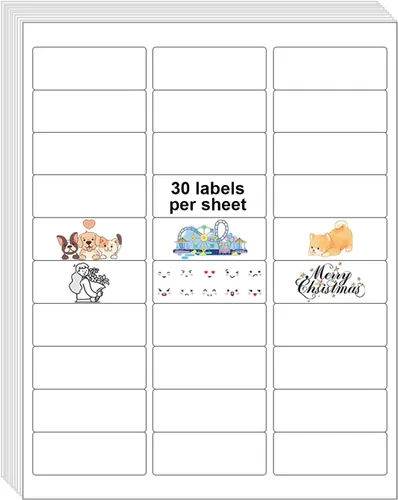 Vista 9 de 200 etiquetas de envío autoadhesivas de media hoja, 100 hojas, etiquetas de dirección de 8.5 x 5.5 pulgadas, etiquetas de dirección láser/tinta