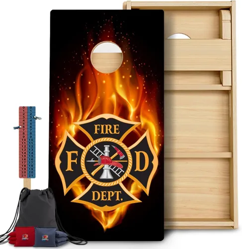 Vista 14 de BackYardGamesUSA Juego de tablas de Cornhole Pro Fabricado en Estados Unidos Abedul báltico 3/4 Sin rebote Patas triples gruesas Dos 2