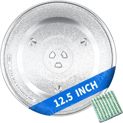 Placa de repuesto para microondas de 12.5 pulgadas para Panasonic 12570000008334, Frigidaire 5304509437, GE ES1145DL1WW y más bandeja giratoria de