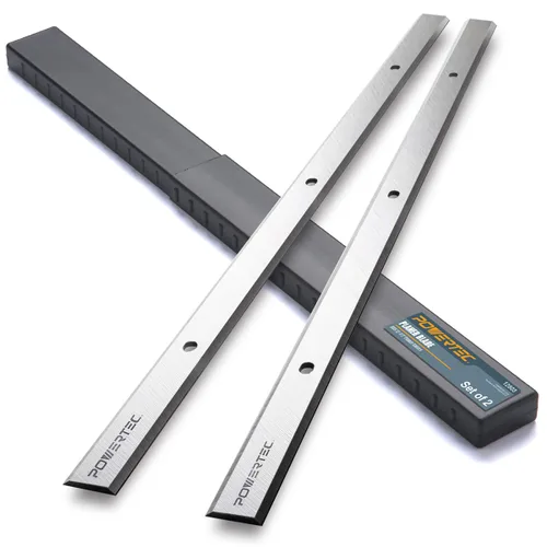 Vista 9 de POWERTEC Cuchillas cepilladoras de 12 pulgadas para Craftsman 21722, 21780, Harbor Freight Central Machinery Surface Planer 95082, repuesto