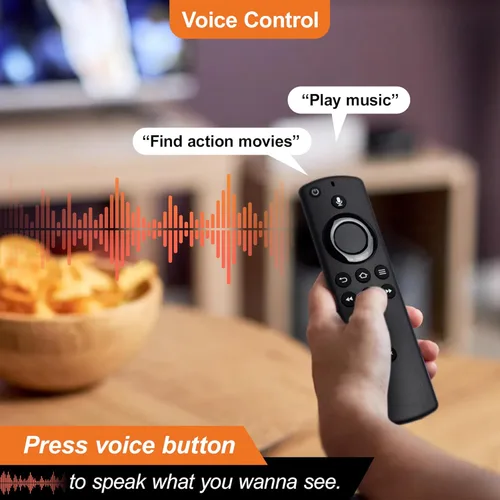 Vista 4 de Control remoto de voz de repuesto apto para Fire Smart TV Stick (2ª generación/3ª generación), Stick (HD/4K Max/4K/Lite), TV Cube, Smart TV