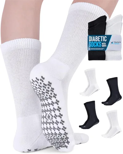 Vista 18 de Doctor's Select Diabetic Socks for Men and Women - Non-Binding Neuropathy Socks for Diabetics Men Non Grip & Grip Socks