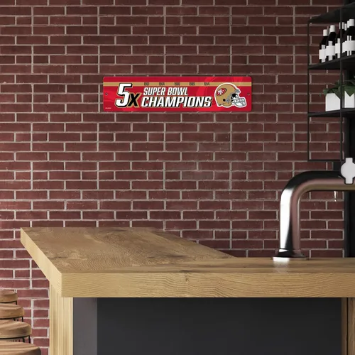 Vista 4 de Señal de calle de plástico NFL Rico Industries 4" x 16