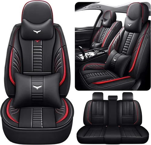 Vista 14 de Fundas de asiento delantero para Mazda CX-3 2016-2021, protección de banco frontal 3D compatible con bolsa de aire lateral, línea negra y negra