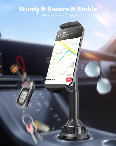 Vista 4 de APPS2Car Soporte para tablet para automóvil, soporte para tableta para camión, soporte de automóvil para iPad de altura ajustable con abrazadera