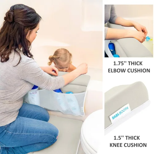 Vista 5 de Almohadilla para arrodillarse en el baño con conjunto de cojín para codos, almohadilla para arrodillarse de 1.75 pulgadas de grosor y soporte
