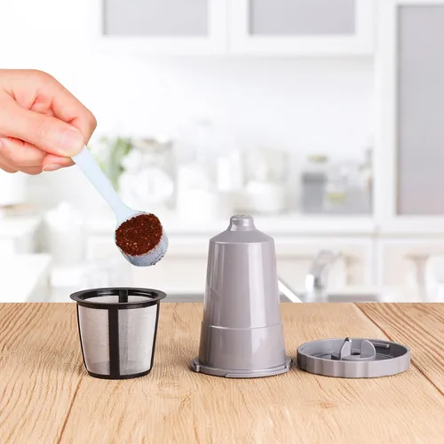 Vista 2 de Filtro de café reutilizable para Keurig My K-Cup, café o té para preparar café o té, se adapta a la serie B30 B40 B50 B60 B70 con accesorios de café
