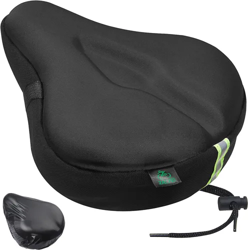 Vista 18 de Zacro Cojín de asiento de bicicleta, funda acolchada de gel para asiento de bicicleta para hombres y mujeres, cómodo, asiento de bicicleta