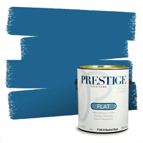 Vista 88 de Prestige Paints - Pintura exterior e imprimación en uno, 1 galón, plano, coincidencia comparable con Behr Misty Isle, P500-N-MQ5-62