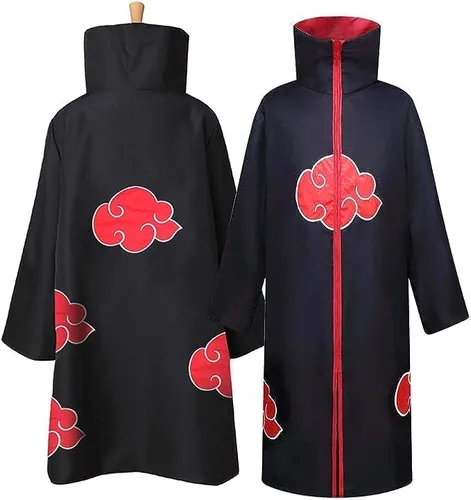 Vista 5 de Aliyacos Capa de anime, unisex, disfraz de anime, disfraz de cosplay para niños, capa de Halloween, cosplay con diadema