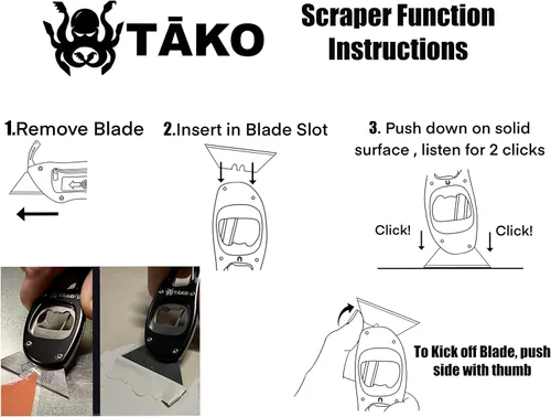 Vista 5 de Tako X2 - Cuchillo utilitario retráctil, cambio rápido, acceso instantáneo extra a la cuchilla, cortador de caja, cuchillo de bolsillo, compacto