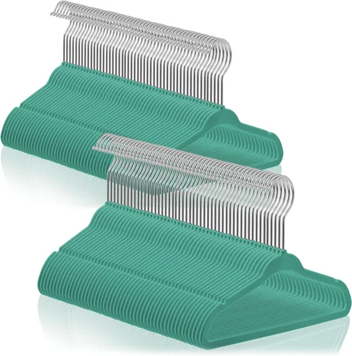 Vista 24 de Casafield 100 perchas de terciopelo para bebé, tamaño de 11 pulgadas, para ropa de bebés y niños pequeños, color morado