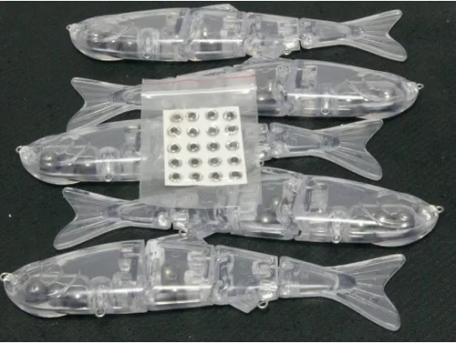 Vista 24 de 10 Señuelo en Blanco sin Pintar Minnow Crankbait de Agua Superior sin Labios Jerkbait Señuelos de Pesca