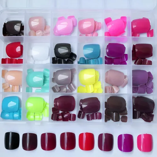 Vista 5 de LoveOurHome Uñas postizas a presión para mujer, uñas postizas con pestañas de pegamento, 576 unidades, uñas postizas a presión, uñas cortas