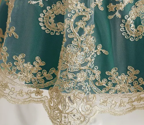 Vista 6 de NNJXD - Vestido de princesa de tul con flores, para usar en bodas, para niñas pequeñas y bebés