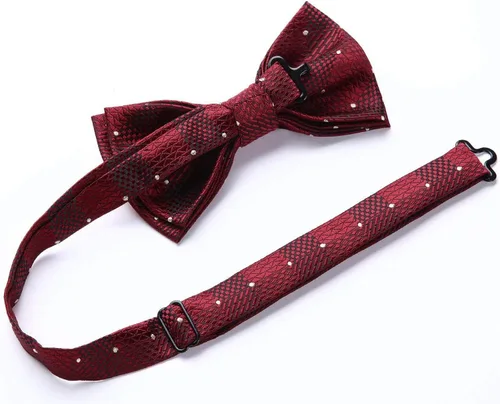Vista 3 de HISDERN Bow Ties for Men Pre-Tie Bow Tie and Pocket Square Set Bowtie Formal Tuxedo Wedding Bowties Handkerchief Set