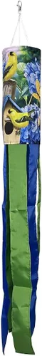 Vista 8 de Briarwood Lane Mariposas y pensamientos Spring Windsock Mason Tarros 40" L