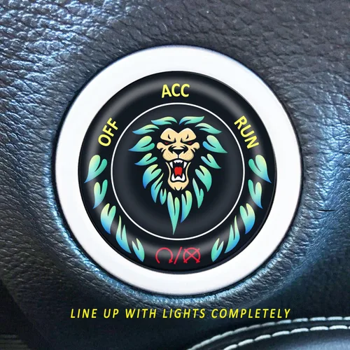 Vista 5 de TOOLEPIC - Cubierta de botón de arranque para Dodge Challenger Charger Durango, accesorios 2015-2025 - Kit de interruptor de encendido de parada