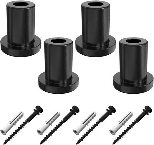 Vista 8 de ZEKOO Juego de 8 piezas de accesorios para puertas correderas de granero de 1-3/4 pulgadas, espaciadores de riel, kit de conexión, conector de acero