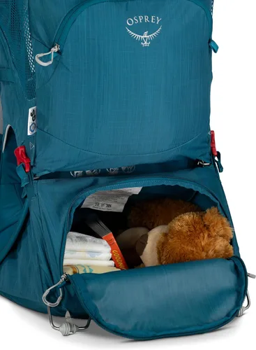 Vista 10 de Osprey Poco SLT Lightweight Child Carrier Backpack - Slimmed-Down Hiking Carrier for Toddlers with Safety Harness, Sunshade, and Ventilated