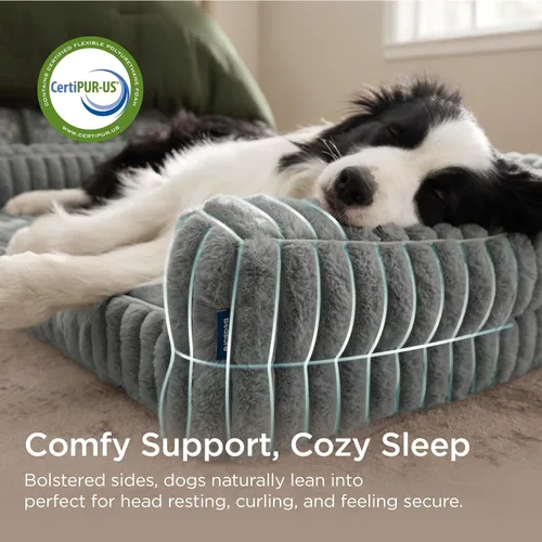 Vista 3 de Bedsure - Camas ortopédicas para perros extragrandes, cama impermeable de espuma viscoelástica XL para mascotas con laterales, sofá de espuma