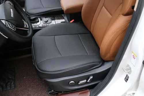 Vista 4 de 1 par de fundas de asiento delantero de automóvil de piel sintética, fundas de cojín para asiento delantero de automóvil, protector de asiento