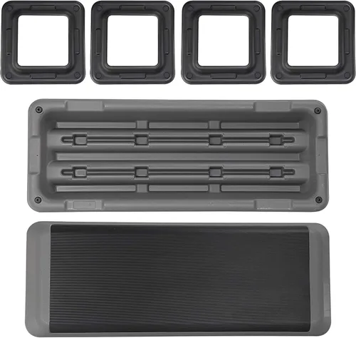 Vista 7 de Plataforma de ejercicios aeróbicos de 43 pulgadas, escalón ajustable, con 4 elevadores extraíbles para gimnasio en casa, fuerza cardiovascular