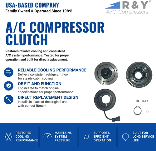 Vista 2 de RYC A/C Compresor Embrague AEG664-CL (Se adapta a Ford F-150 5.0L 2015, 2016, 2017)