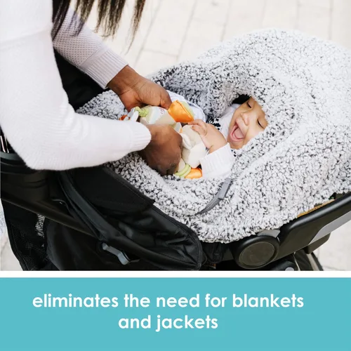 Vista 3 de JJ Cole Funda de asiento de coche de invierno para bebé, funda de asiento de automóvil de invierno para asiento de bebé o carriola, fundas
