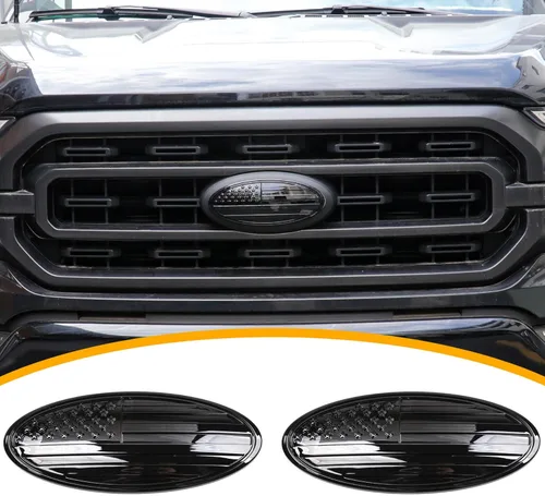Vista 10 de Cubierta de Emblema de Parrilla Delantera y Compuerta Trasera de 9.5", Moldura Compatible con Ford F150 2015-2023, Accesorios Exteriores