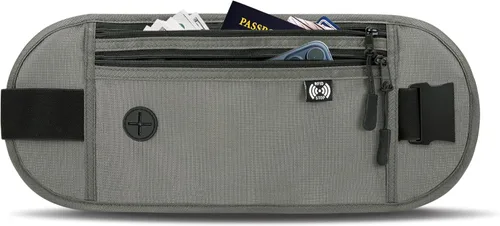 Vista 9 de Cinturón de dinero para mujer Hidden Ginsco Slim RFID bloqueo pasaporte unisex cinturón de dinero de viaje debajo de la ropa cartera oculta de viaje