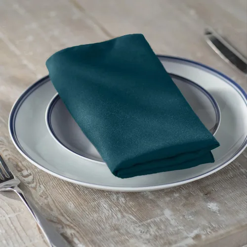 Vista 119 de LA Linen Paquete de 10 servilletas de popelina de poli, servilletas de tela suave, servilletas lavables y reutilizables, servilletas de mesa Negro