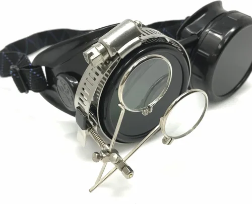 Vista 3 de Steampunk Victorian Goggles anteojos de soldadura por umbrellalaboratory