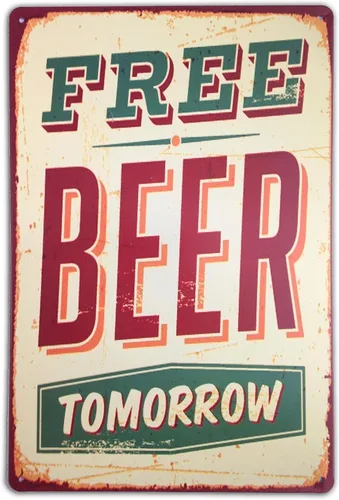 Vista 7 de Letrero de metal con texto en inglés «No Working During Drinking Hours» para hombre, retro, vintage, hogar, bar, pub, clubes, cafeterías
