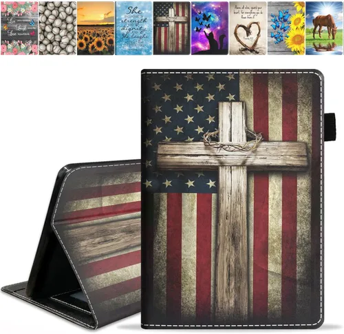 Vista 12 de Funda para tableta Amazon Fire Max 11 (11 pulgadas, 13ª generación, versión 2023), funda de piel sintética con ranura para tarjeta y apagado
