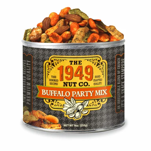 Vista 8 de The 1949 Nut Co. Buffalo Party Mix Cacahuetes fritos de sabores surtidos, Everything Sticks, bocaditos de guacamole y almendras ahumadas Extra
