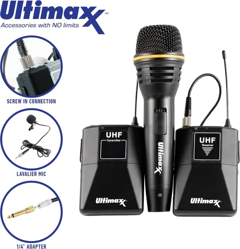 Vista 2 de Ultimaxx El paquete de accesorios de transmisión profesional incluye micrófono inalámbrico de estudio y más para Canon compatible con: Canon XA40