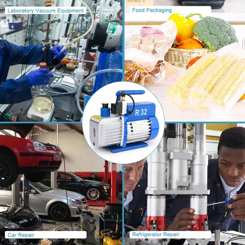 Vista 6 de stonylab Bomba de vacío rotatoria de paleta de una sola etapa de 3 CFM con válvula solenoide para refrigerante de CA HVAC