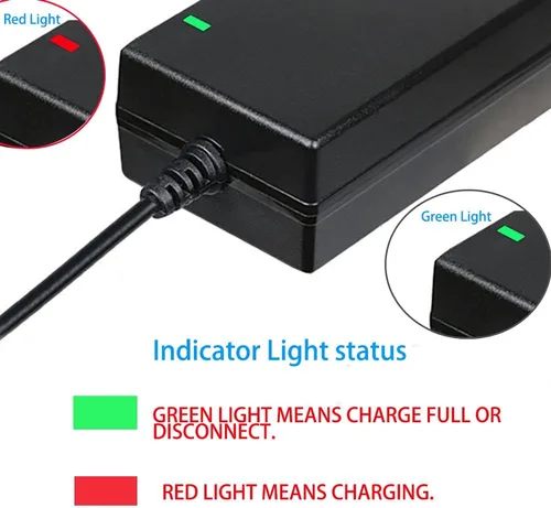 Vista 3 de Adaptador de corriente macho de 42 V 2 A CC para cargador de batería de litio de bicicleta eléctrica de 36 V, diámetro del conector del cargador