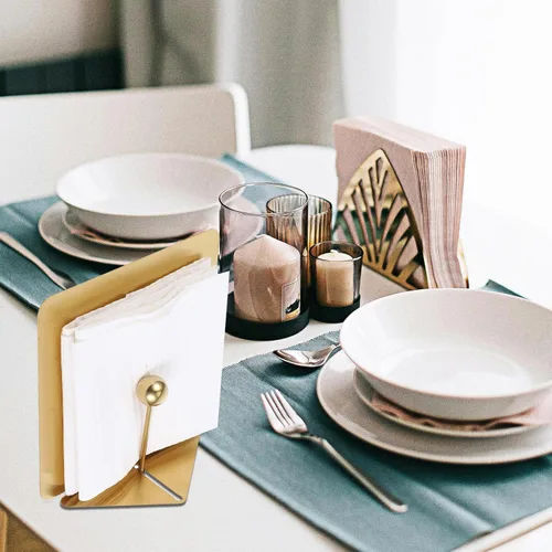 Vista 5 de Balacoo Stainless Steel Napkin Holder Large Vertical Paper Towel Dispenser with Weighted Arm for Restaurant Table and Kitchen Countertop, Rustic