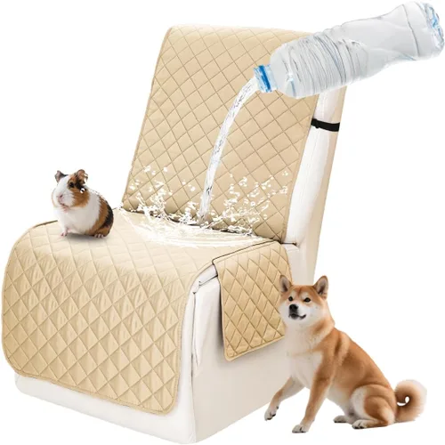 Vista 104 de Fundas impermeables para sofá reclinable seccional en forma de L, 7 piezas, antideslizantes, lavables, juego de fundas reclinables para mascotas