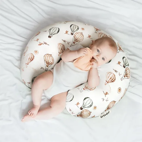 Vista 5 de GRSSDER Funda de Almohada de Lactancia Elástica Minky Removible Fundas de Lactancia para Almohadas de Lactancia Materna, Forro Ultra Suave y Cómodo