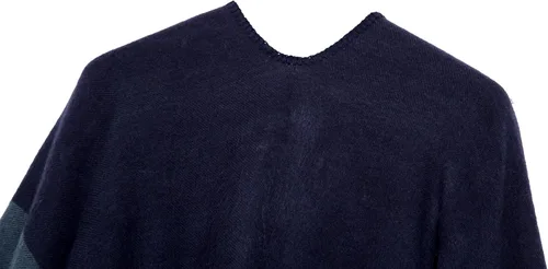 Vista 105 de Urban CoCo Poncho de colores para mujer, chal con frente abierto, color en bloques