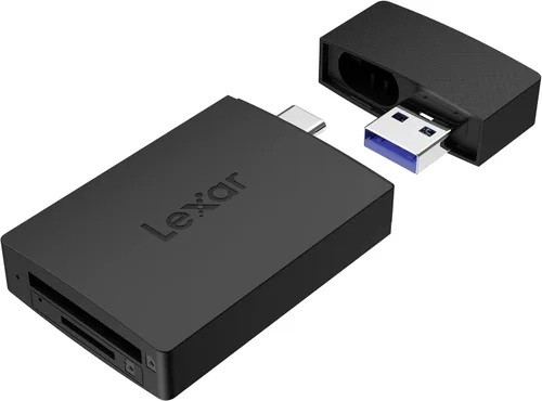 Vista 16 de Lexar Lector Multi-Tarjeta 2 en 1 USB 3.1, Funciona con Tarjetas SD y microSD (LRW450UBNA)
